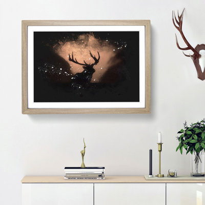 Stag In The Sunset - Picture Frame Graphic Art
