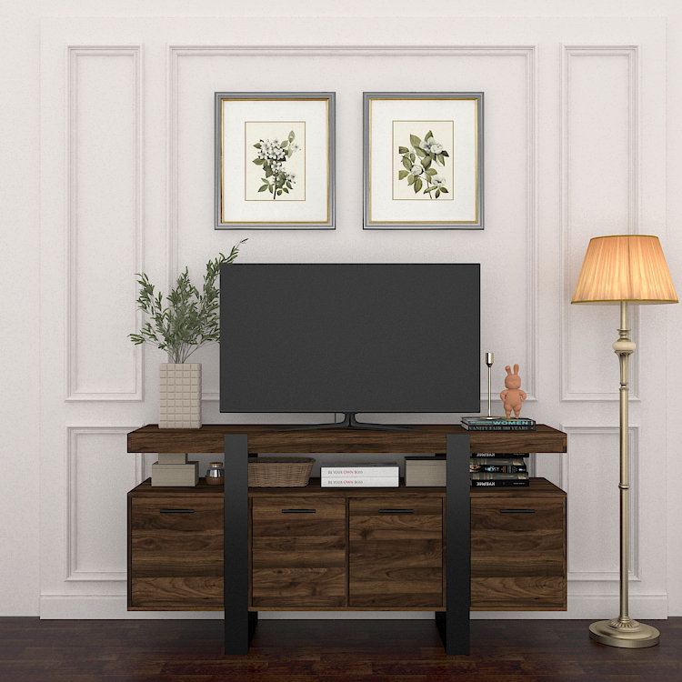 Console avec pied en métal pour le salon