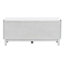 Style bohémien, banc de rangement, pied réglable, 4 compartiments divisés, 3 niveaux réglables, gris délavé, portes d'entrée beige, sièges rembourrés, intérieur élégant, capacité de 200 lb, beige, délavé-131300898