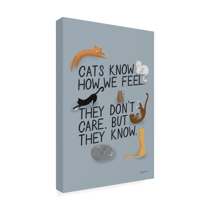 Œuvre sur toile noire Becky Thorns Ode To Cats, H 24 po x l 16 po