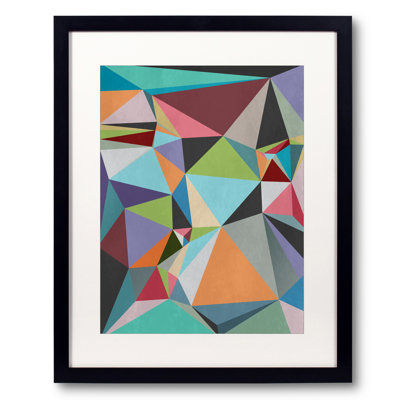 Interconnected Triangles 5 Print by Angel Estevez