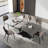 Gray Round Sintered Stone tabletop Drop Leaf Dining Table-110407520