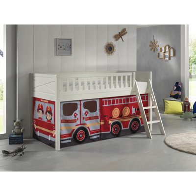 European Single (90 X 200 Cm) Mid Sleepers with Built-in Ladder Included
