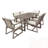 7-Piece Outdoor Dining Set with 6 armchairs-1017629883