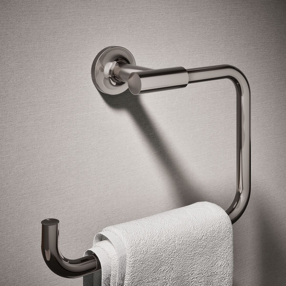 Purist Wall-Mounted Towel Ring, Vibrant Titanium