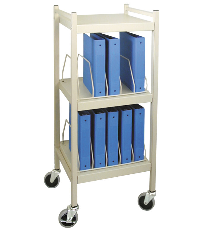 43.75'' H x 19'' W File Cart with Wheels, Beige