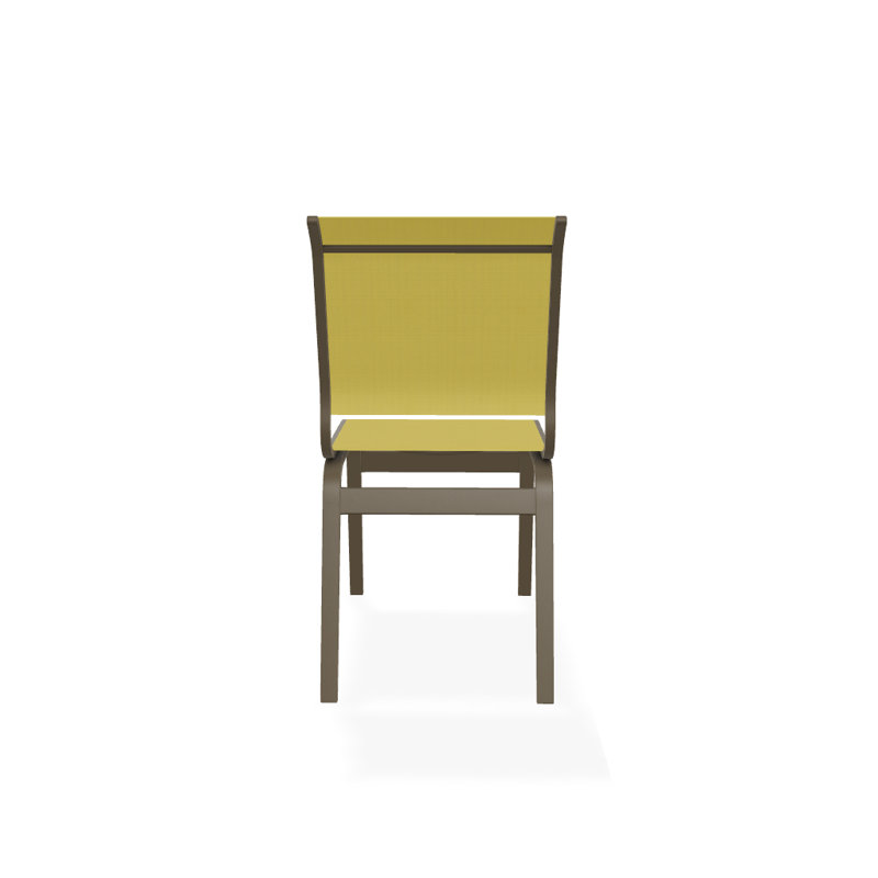 Chaise d'appoint de salle à manger Hiraku, Bois de plage texturé, Jaune 43D