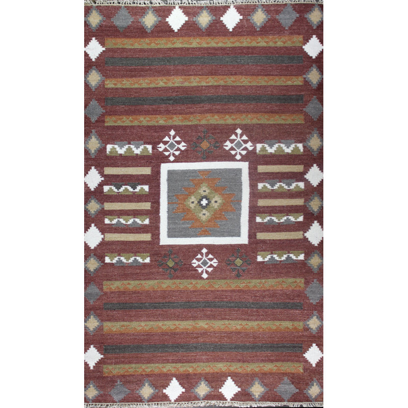Patridge Wool Striped Indoor Rug, Rectangle 8'6" x 11'6"