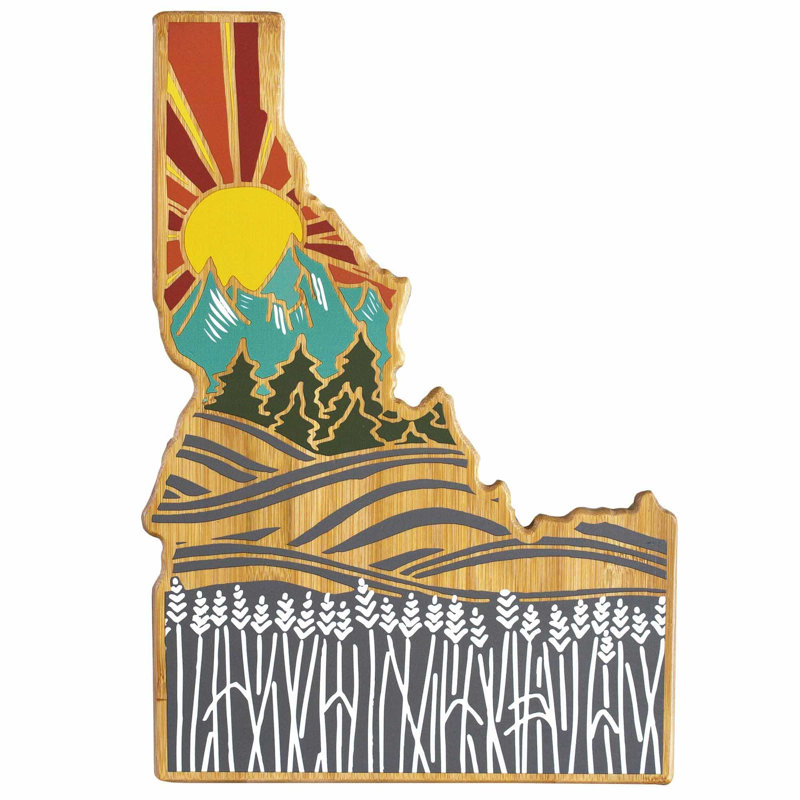 Planche à découper et à servir Idaho avec une œuvre d'art par Summer Stokes