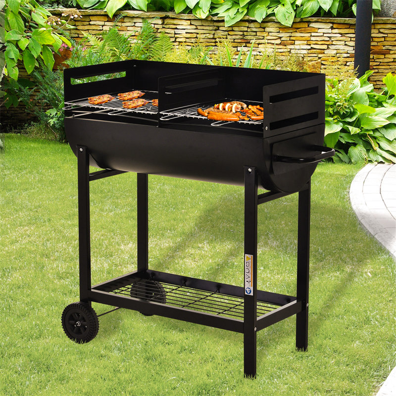 Dakota Fields Bakkala 90cm W Barrel Charcoal Grill
