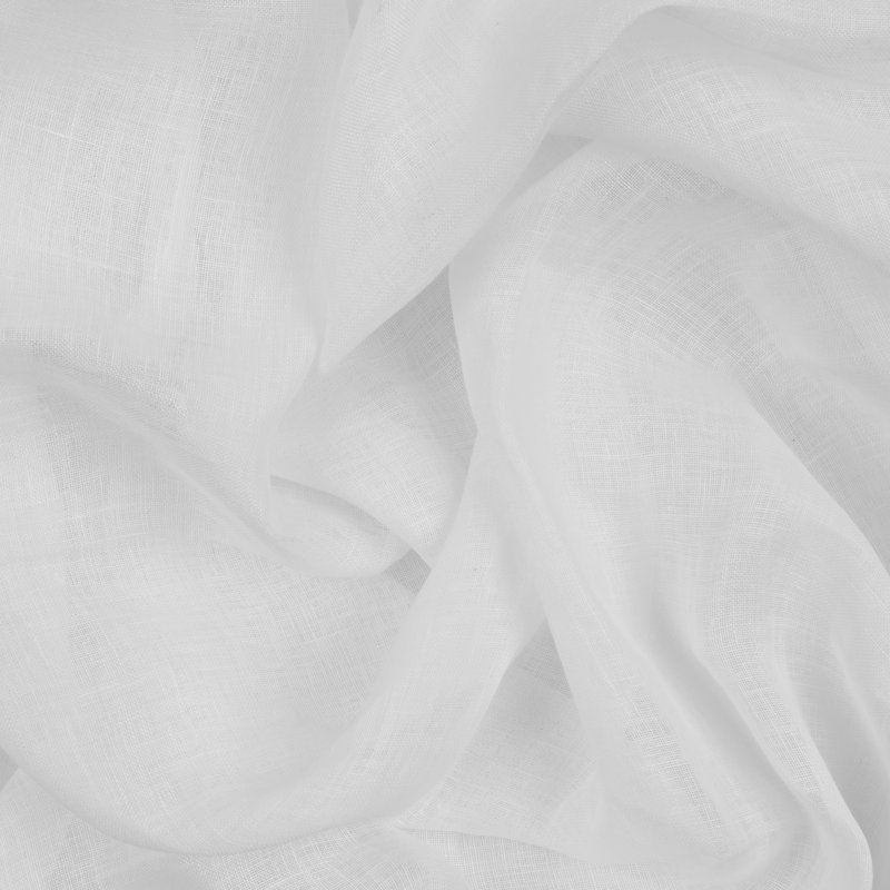 Cordovano Premium Pure 100% Linen Sheer Rod Pocket w/ Backtab Single Curtain Panel, 48" W x 84" L, White