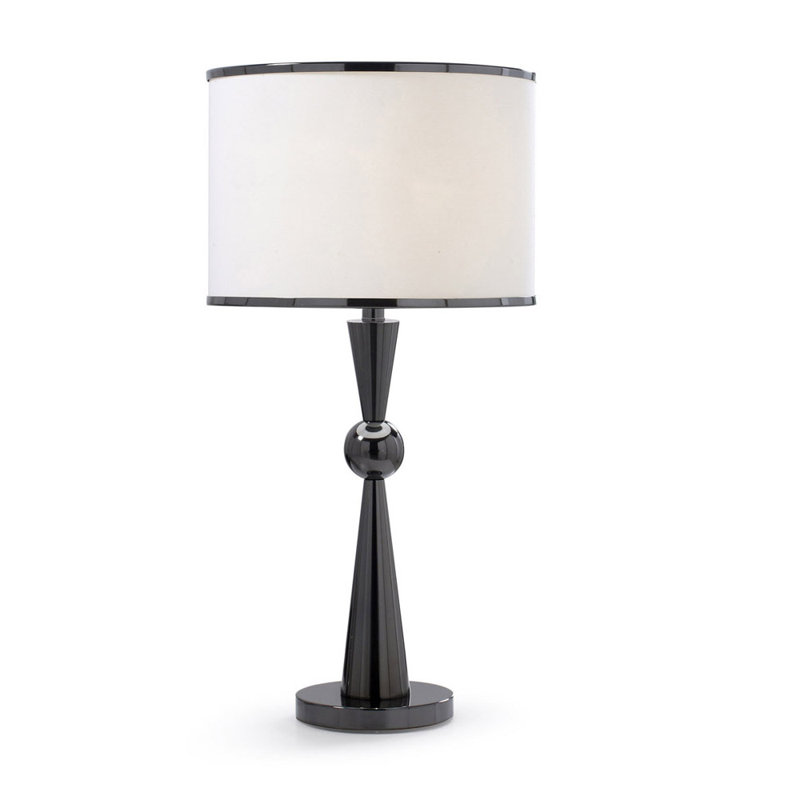 Mclean Metal Table Lamp, Black Chrome