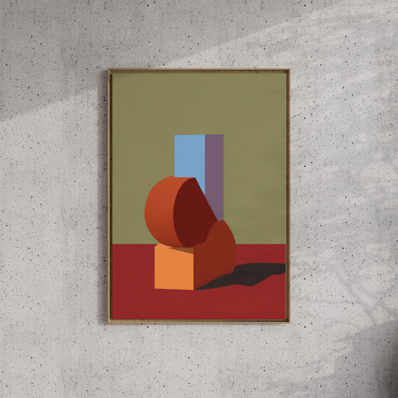 Form and Structure No. 04: Geometric Abstract Art Print, 18x24 in, Natural-Oak