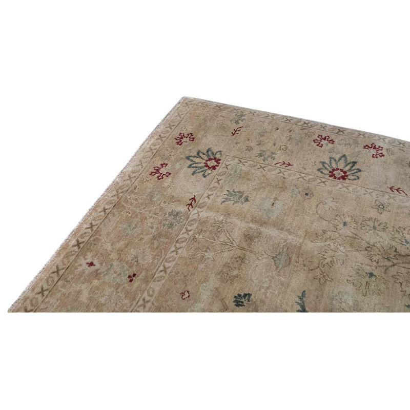 Wool Oriental Area Rug in Gold