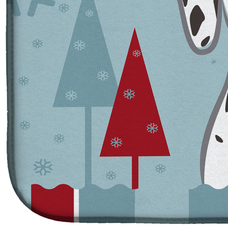 Tapis de séchage dalmatien de noël winter