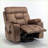 Recliners Power Electric Lift Chair, 26in Wide Velvet Recliner with Massage &amp; Heating | Walnut Brown