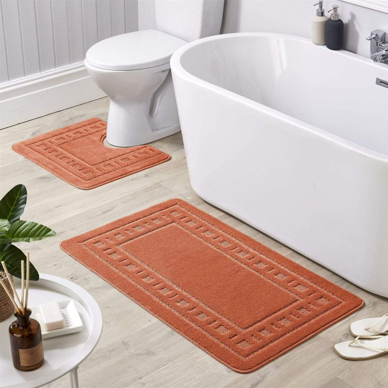 Non-Slip Bath Mat, Orange