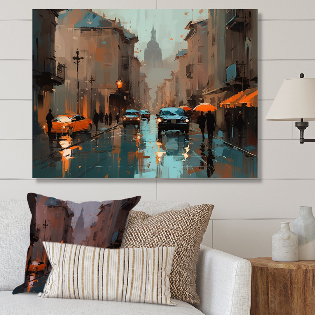 Roselane " Blue And Orange Capturing The Beauty Of A Rainy Day II " Red Barrel Studio® 