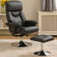 Leather Chair With Footstool-45506345