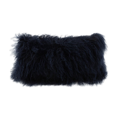 Fibre by Auskin Longwool Tibetan Lamb Decorative Lumbar Pillow Luxury Wool Home Accent 22" L