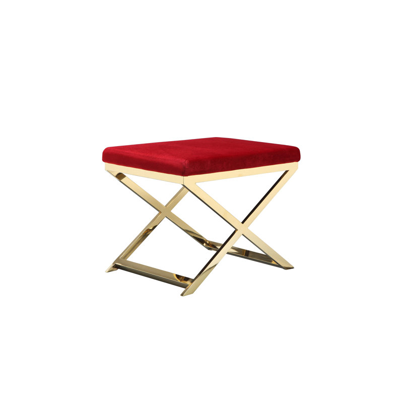 Tabouret d'appoint Axel, Doré, Marron