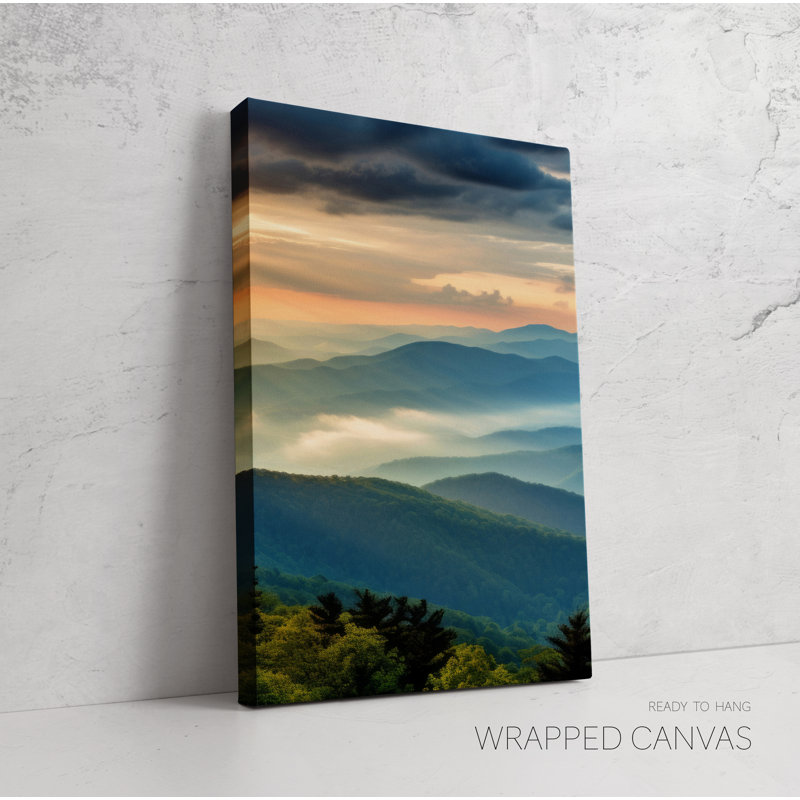  Blue Ridge Mountains National Park 3-Piece Canvas Poster Set, H 36 po x l 72 po x P 1,5 po, Toile tendue