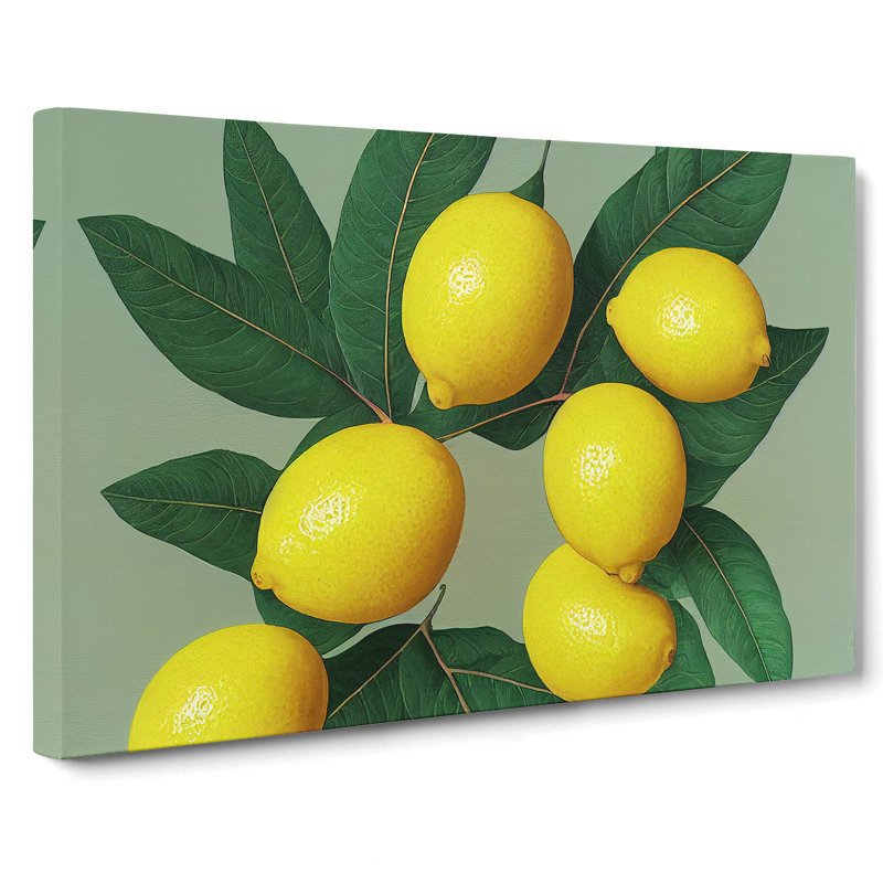 Citrus Fruit Lemons Vol.2 - Wrapped Canvas, 35cm H x 50cm W x 3cm D