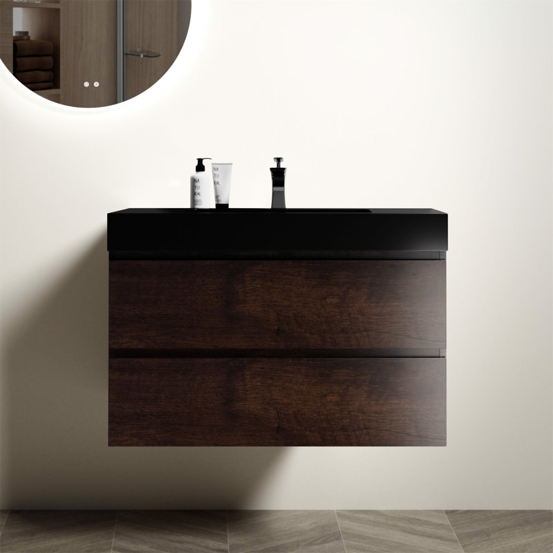 Alice 36"  Bathroom Vanity With Sink, Noyer, Noir, noir, noir, noir