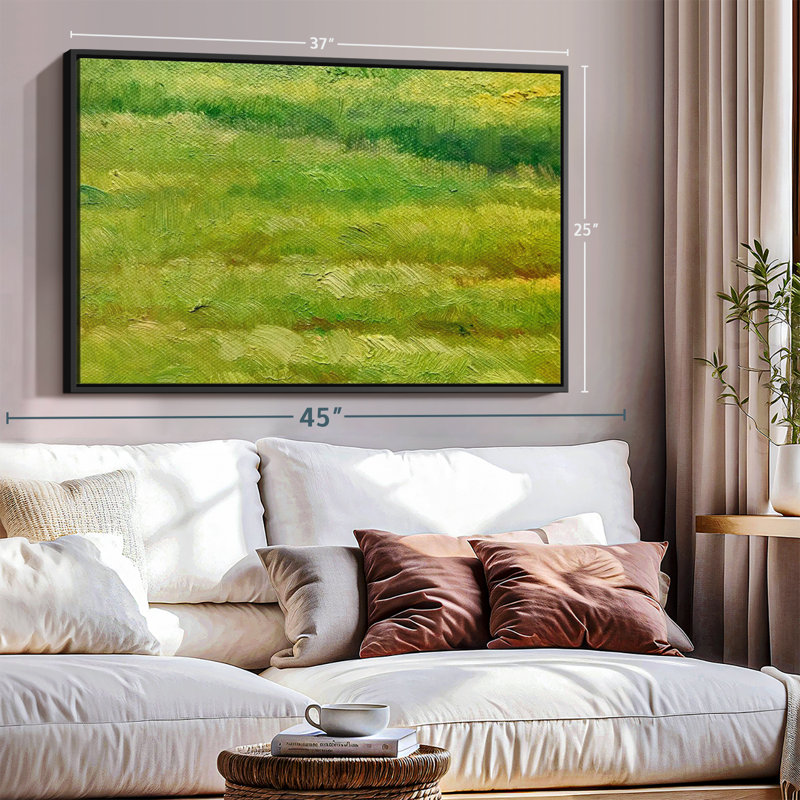 Green Fields Canvas Print, 25" H x 37" W