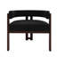 Fauteuil de salle à manger ergonomique noir avec siège rembourré, capacité de 300 livres, siège moderne de l 22,05 po x P 18,90 po-1353995145-1353995146