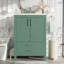 Bathroom Vanity Set with Ceramic Sink Combo + Silver Handles-186170152
