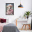 Cadre flottant Frenchie dans une robe rose, design par Wumples-1325087018-1325087019