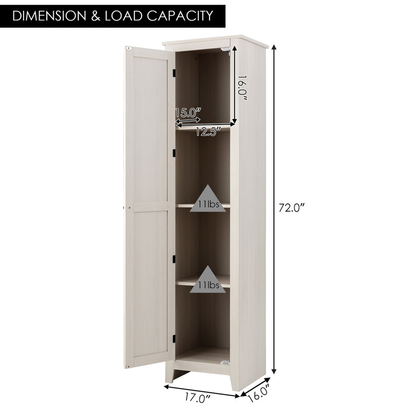 Hakana Bathroom Cabinet, Off White