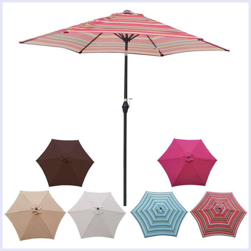 Parasol moderne de 9 pi, Rouge