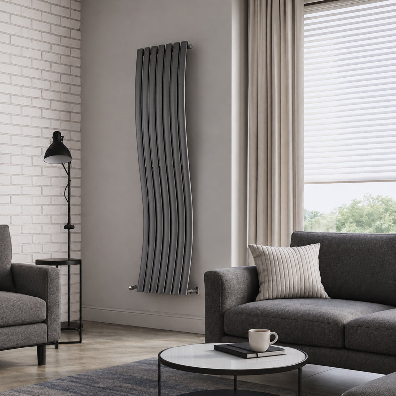 Vertical Designer Radiator, Grey