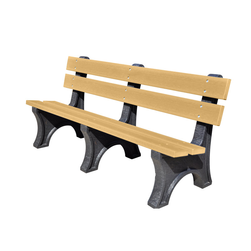 Banc de parc en plastique Witherspo, Vert, H 33,5 po x l 96 po x P 25 po