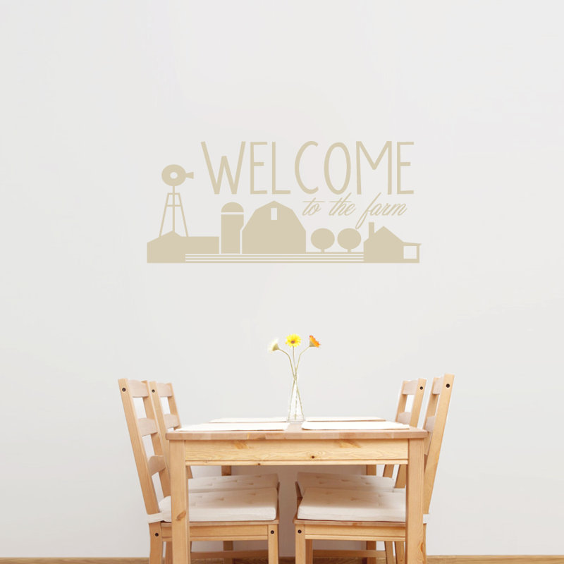 Décalcomanie murale welcome to the farm, Beige
