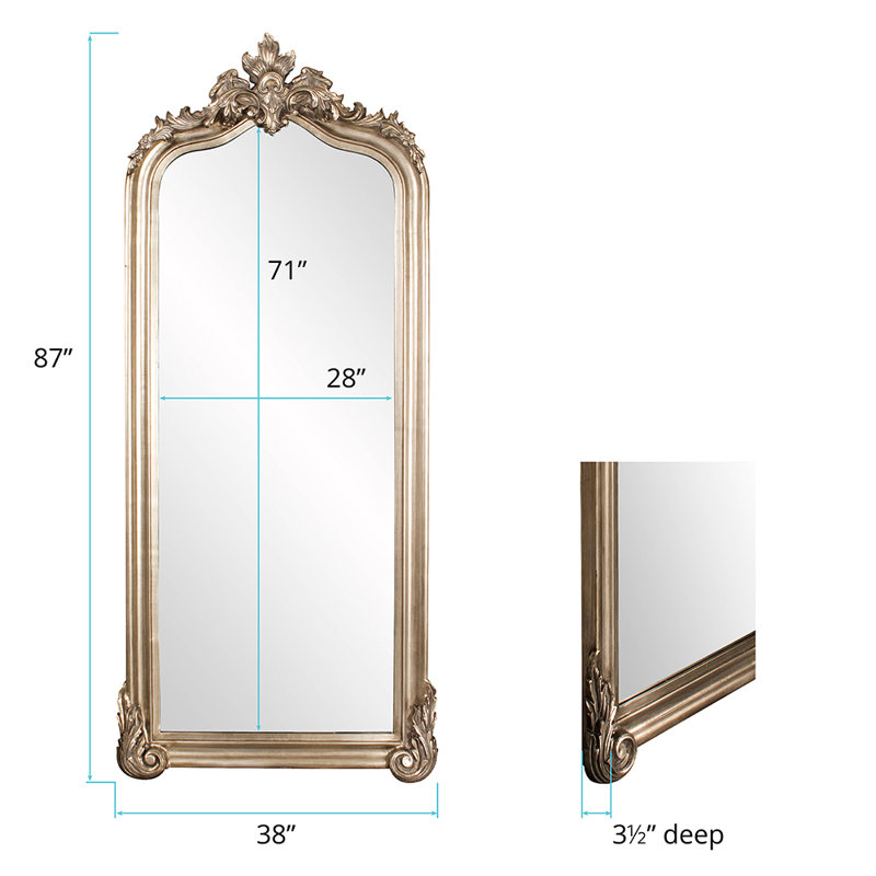 Miroir pleine grandeur moderne et contemporain Mahar, Rose vif