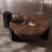 Rhuardhi Modern Round Wood Coffee Table with Accent End Table