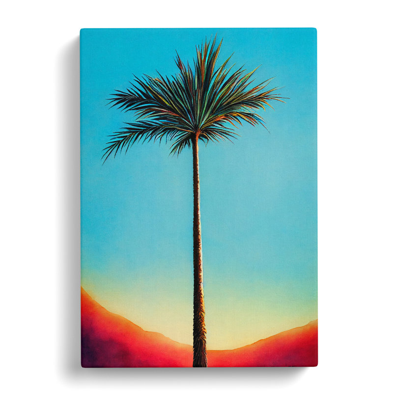 Watercolour Palm Tree Vol.1 - Wrapped Canvas, 50cm H x 35cm W x 3cm D