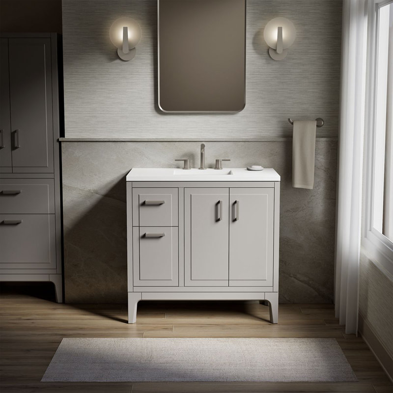 Seer 36-In Bathroom Vanity Set, Mohair Gray