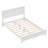Modern White Solid Wood Full Platform Bed