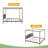 King Size Canopy Platform Bed With Headboard And Support Legs-1305359969