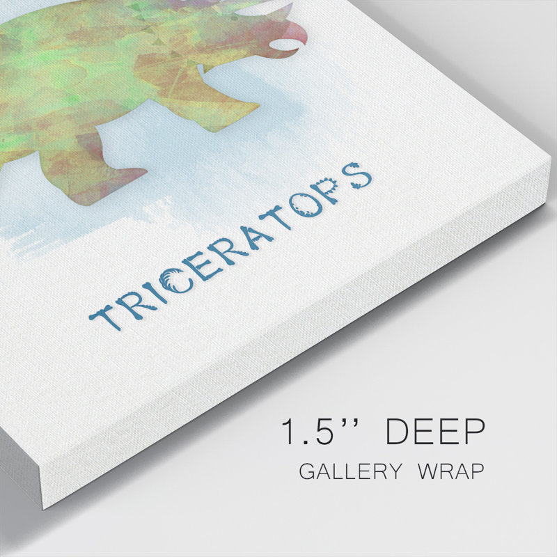 Triceretops-Toile tendue avec châssis de qualité supérieure - prête à être accrochée
