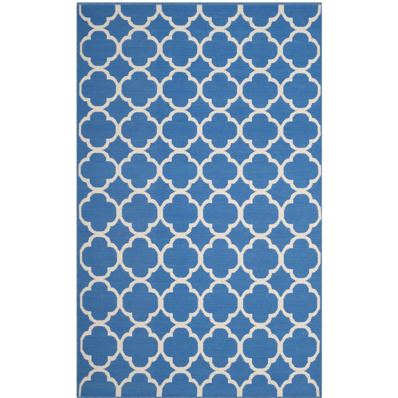Desota Hand Woven Cotton Geometric Rug, Rectangle 8' x 10'