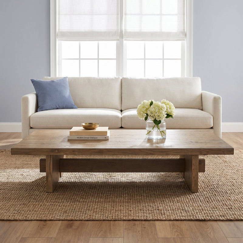 Conti Single Coffee Table, Medium Brown