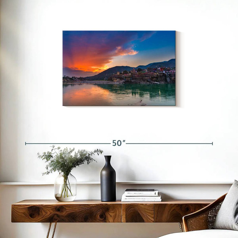 Nicci Dusk At Rishikesh, 20" H x 30" W