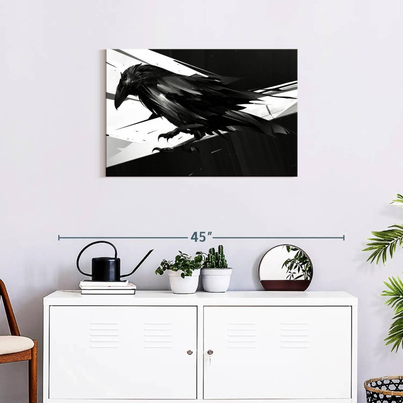 Brampt Abstract Crow, 20" H x 30" W