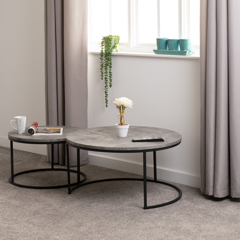 Douros 2 Piece Coffee Table Set, Grey