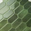 Carrelage mural en vinyle vert auto-adhésif à dosseret hexagonal vert (ensemble de 10)